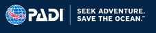 Logo PADI: Seek Adventure. Save the Ocean.